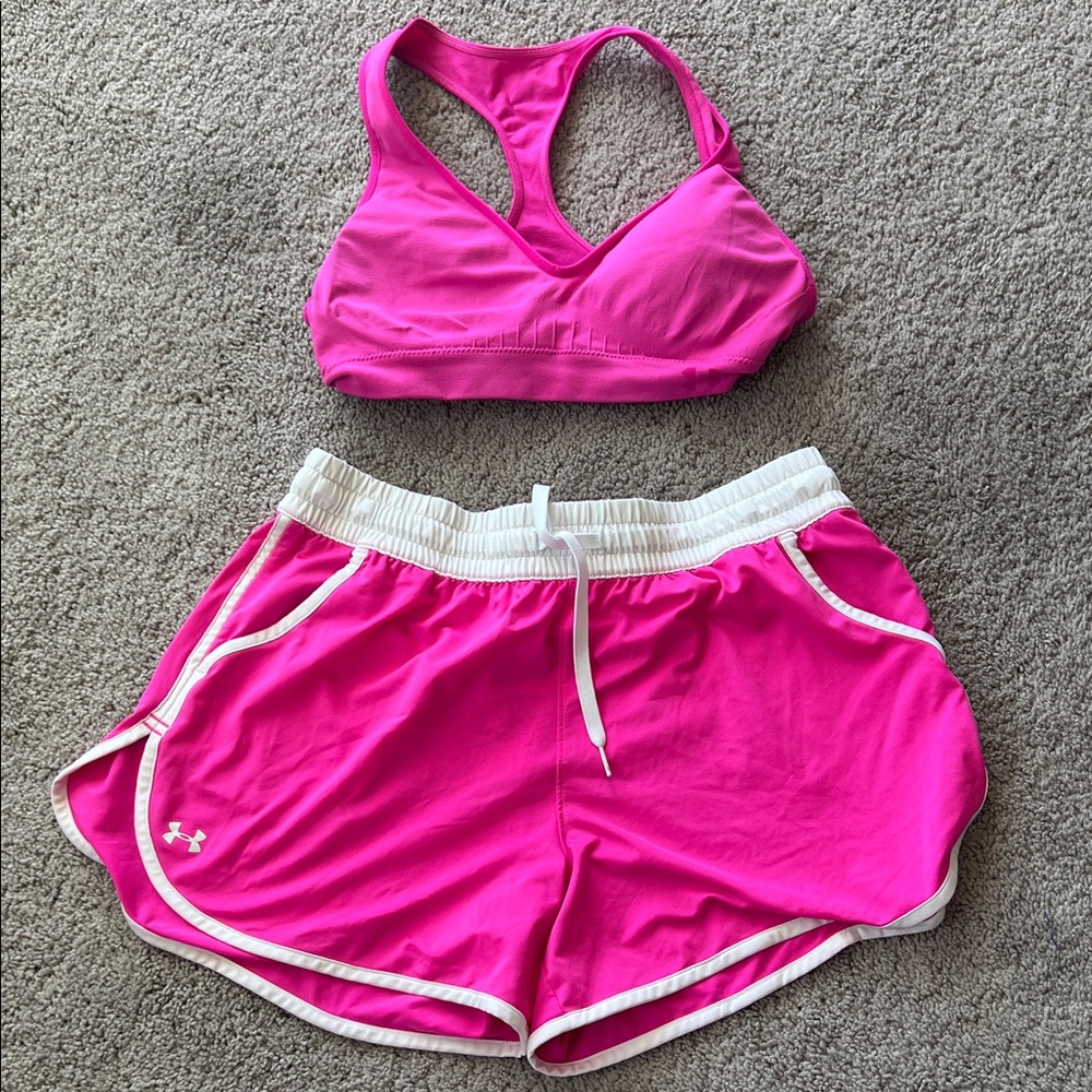 Under Armour Bright Pink Athletic Set
